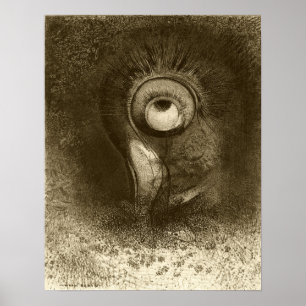 Redon - Erste Vision versucht in Blume 1883 Poster