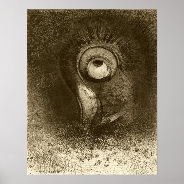 Redon - Erste Vision versucht in Blume 1883 Poster (Vorne)