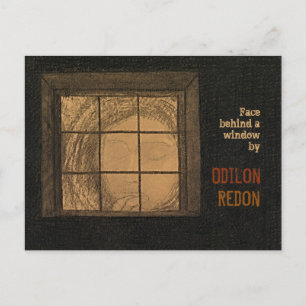 Redon Face hinter einem Fenster CC0681 Postcard Postkarte