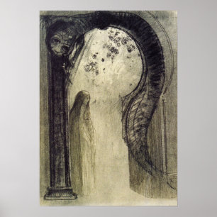 Redon - Frau und Mann 1890 Poster