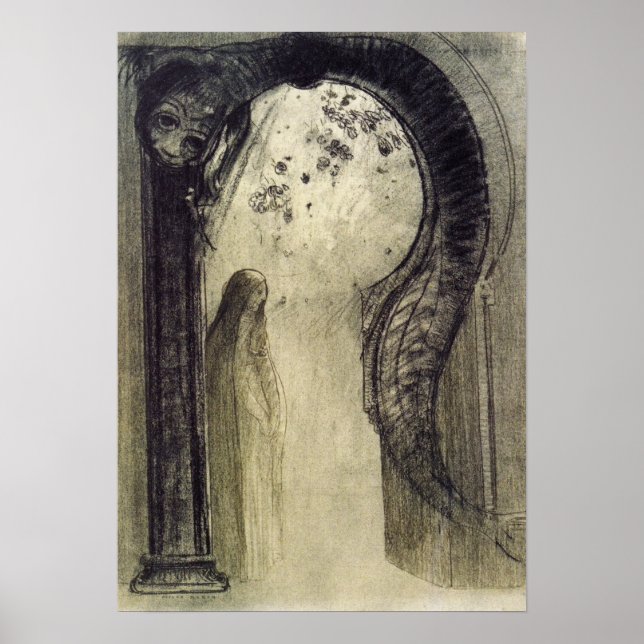 Redon - Frau und Schlange 1890 Poster (Vorne)