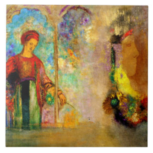 Redon - Gothic Arcade, Blume zur weiblichen Ansamm Fliese