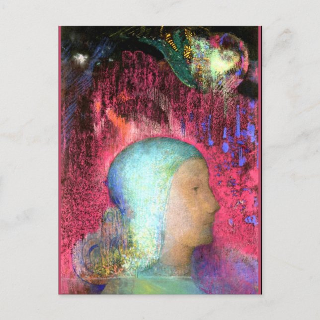 Redon - Profil zu Roten Meanders Postkarte (Vorderseite)