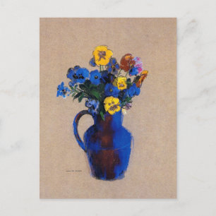 Redon - Vase der Blume Stiefmütterchen, Postkarte