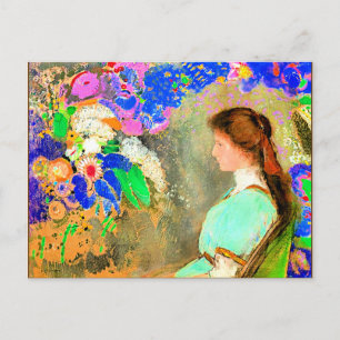 Redon - Violette Heymann, Kunstmalerei Postkarte