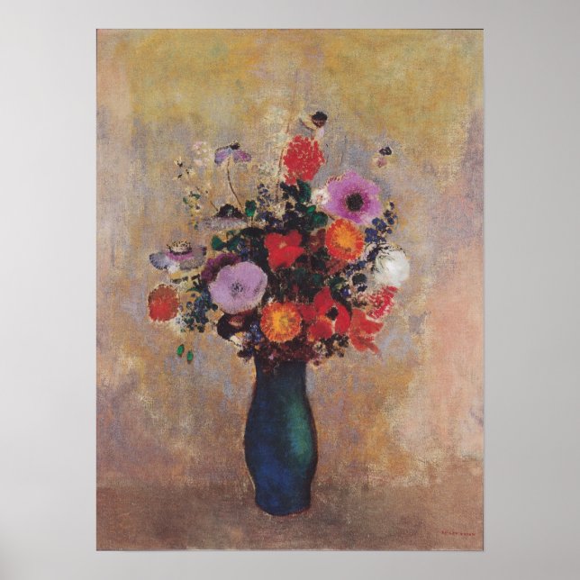 Redon - Wildblumen 1906 Poster (Vorne)