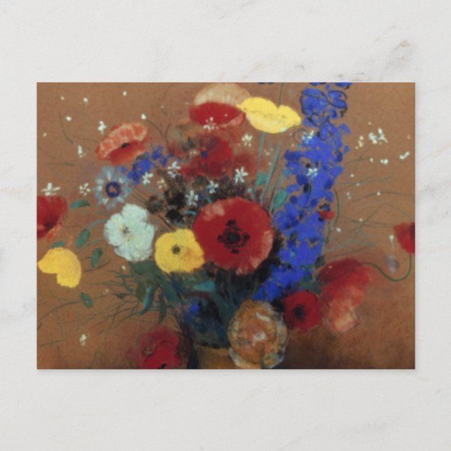 Redon: Wilde Blume, C1912 Postkarte (Vorderseite)