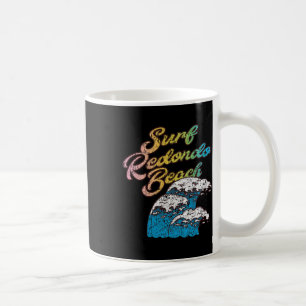 Redondo Beach, Kalifornien Surf Vintage Retro 60er Kaffeetasse