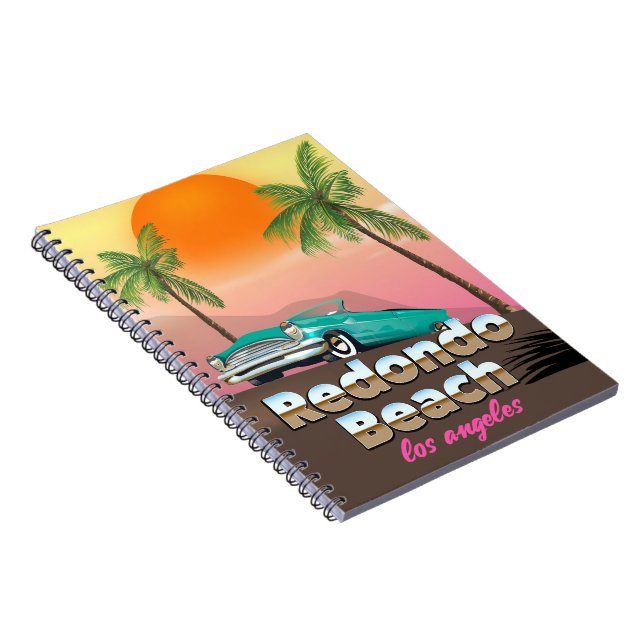 Redondo Beach LA Reiseplakat Notizblock (Rechte Seite)