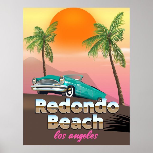Redondo Beach LA Reiseplakat Poster (Vorne)