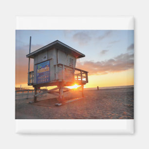 Redondo Beach Sunset Lifeguard Vorsitz 01 Magnet