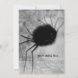 Redons lächelnde Spider-Halloween-Party-Einladung Einladung