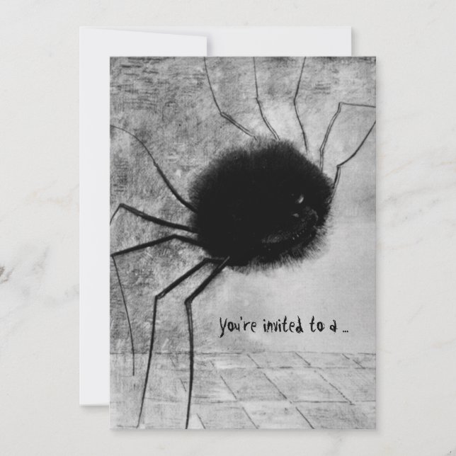 Redons lächelnde Spider-Halloween-Party-Einladung Einladung (Vorderseite)