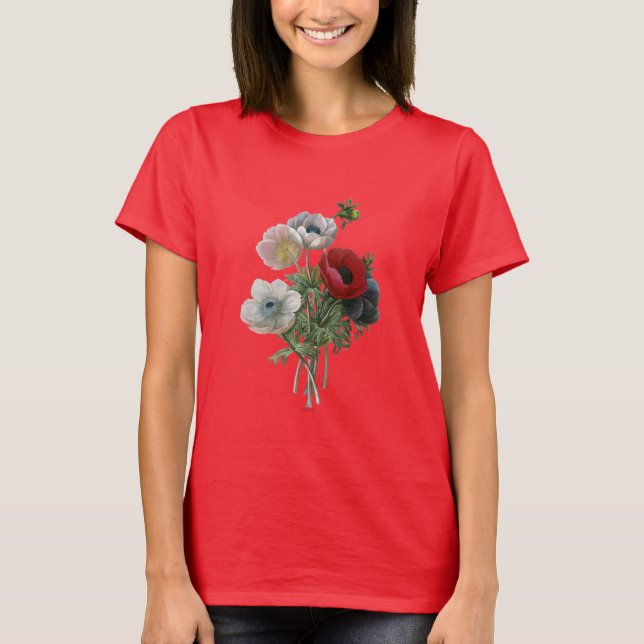 Redoute: Anemone, 1833 T-Shirt (Vorderseite)