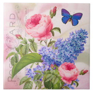 Redoute Blumen-Keramik-Fliese Fliese