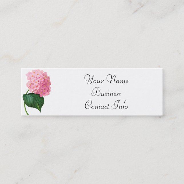 Redoute Hydrangea Custom Business Cards Mini Visitenkarte (Vorderseite)
