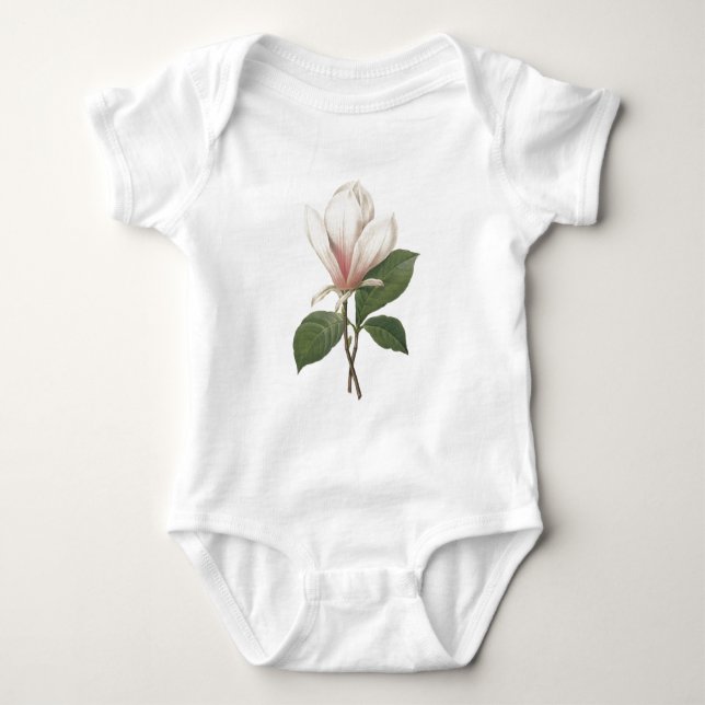 Redoute Magnolien-Säuglings-T - Shirt (Vorderseite)