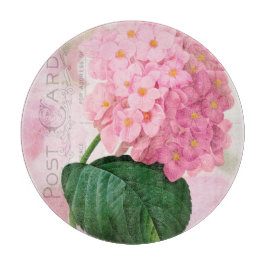 Redoute Pink Hydrangea Round Cutting Board Schneidebrett