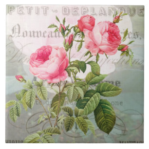 Redoute Pink Roses Keramik Tile Fliese