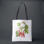 Redoute Red Currants with Butterfly Tote<br><div class="desc">A Redoute image of red currants and a butterfly.</div>