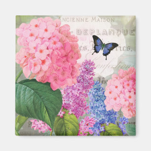 Redoute Vintage Französisch floral 2 Zoll quadrati Magnet
