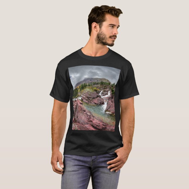 Redrock Falls - Glacier National Park T-Shirt (Vorne ganz)