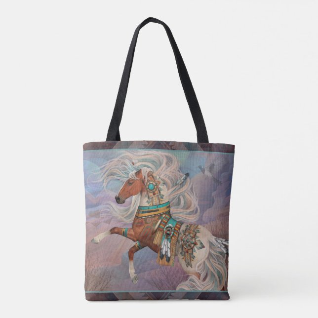 RedRock Mystic (mit/ Grenze) Tote Bag (Rückseite)
