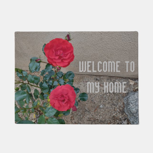 Reds-Rose Fußmatte (Vorderseite)