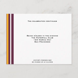 Redskins Football Sports Bar MitzvahEmpfang Begleitkarte