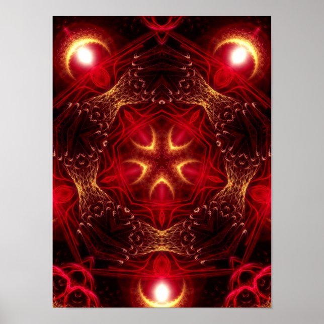 Redstaro Geometry Fraktal Art Poster (Vorne)