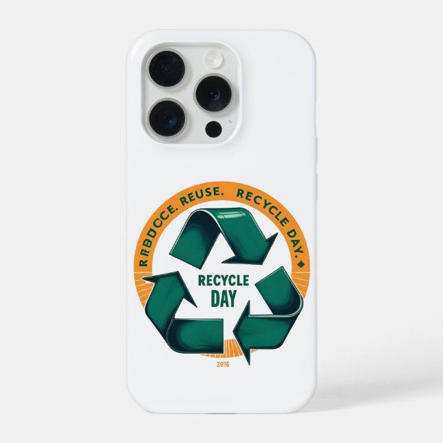 Reduce Reuse Recycle Eco Tee iPhone Hülle (Rückseite)