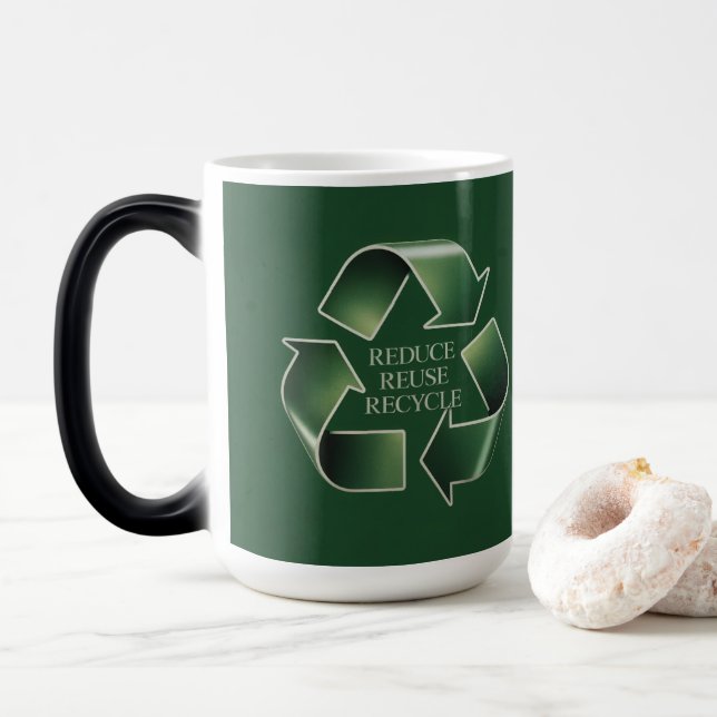Reduce Reuse Recycle Morphing Mug Verwandlungstasse (Mit Donut)