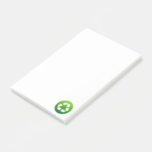 Reduzieren Sie die Wiederverwendung Gerecycelt! Post-it Klebezettel