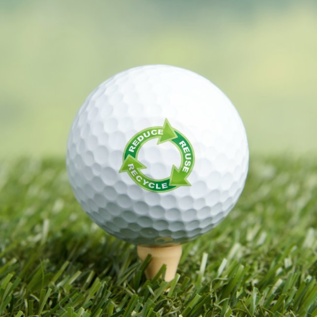 Reduzieren Sie die Wiederverwendung Recycelnd Golf Golfball (Insitu T-Shirt)