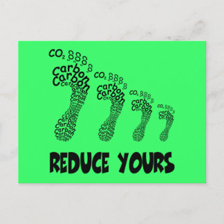 Reduzieren Sie Ihren CO2-Fußabdruck Postkarte