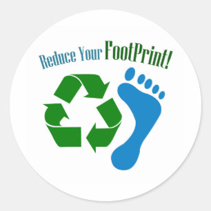 Reduzieren Sie Ihren Footprint Runder Aufkleber