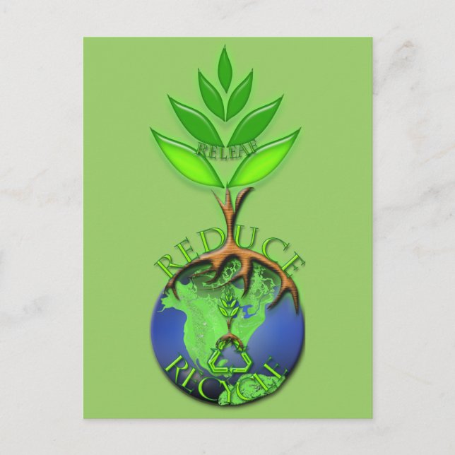 Reduzieren von Recycle-Releaf Postkarte (Vorderseite)