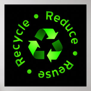 Reduzieren, wiederverwenden, Poster Gerecycelt