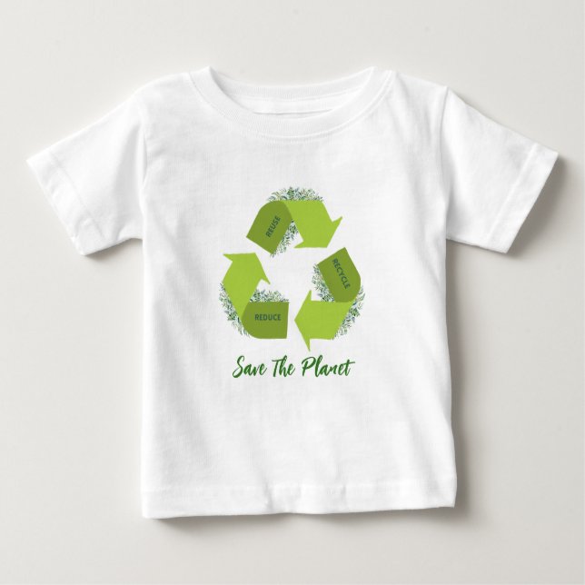 Reduzieren, wiederverwenden, Recyceltest von Baby  T-shirt (Vorderseite)