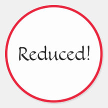 Reduzierter Oval-Aufkleber