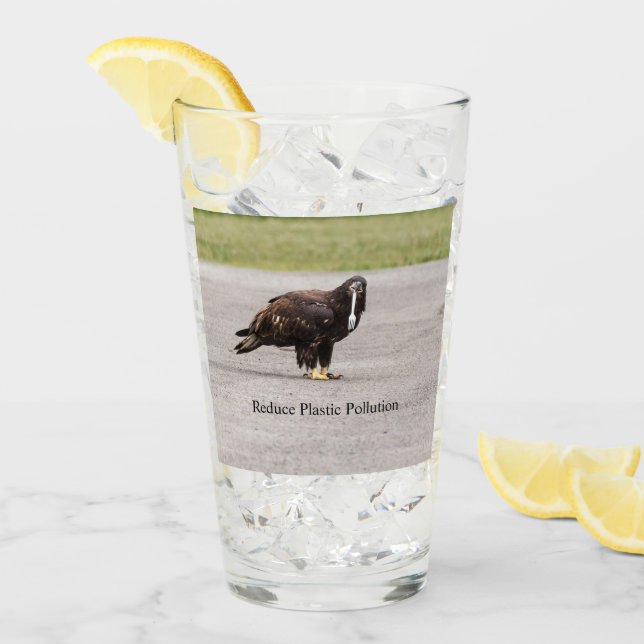 Reduzierung der Plastikverschmutzung Glas (Vorderseite Ice)