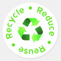 Reduzierung - Wiederverwendung - Gerecycelt Aufkle