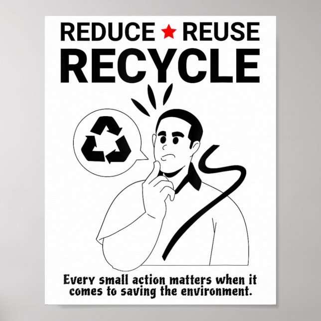 Reduzierung, Wiederverwendung, Recycle _ Umweltsch Poster (Vorne)