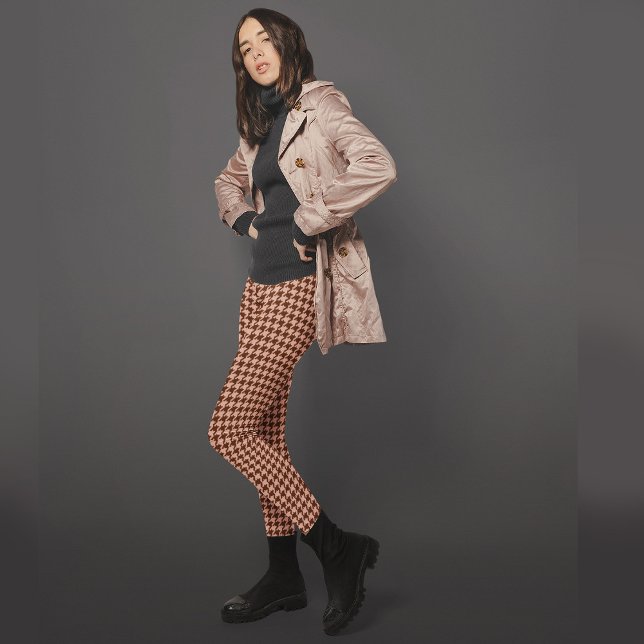 Redwood Antique Brass Hahnentrittmuster Gemustert  Leggings (Von Creator hochgeladen)