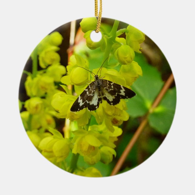 Redwood Butterfly und Wildblumen Keramikornament (Vorne)