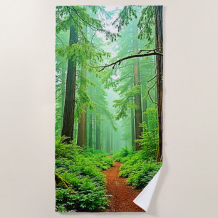 Redwood Forest Mistle Tranquility Design Strandtuch