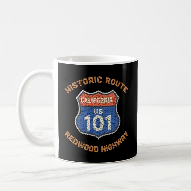 Redwood Highway Route 101 Redwood Highway Kaffeetasse (Links)