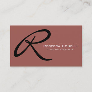 Redwood Monogram Consultant Business Card Visitenkarte