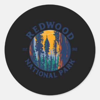 Redwood National and Staat Parks Ca California Out Runder Aufkleber