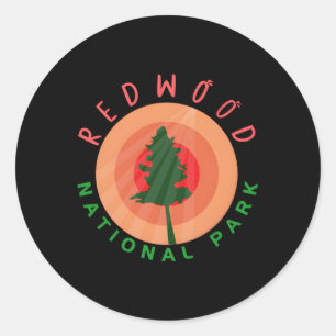 Redwood National Park California Besuchertourismus Runder Aufkleber